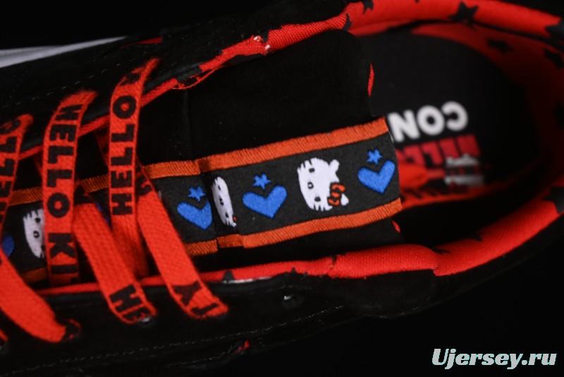 Converse One Star Low Top Casual Sneakers with Hello Kitty Collaboration - Pink Star and Embroidered Bow Design - 163904C