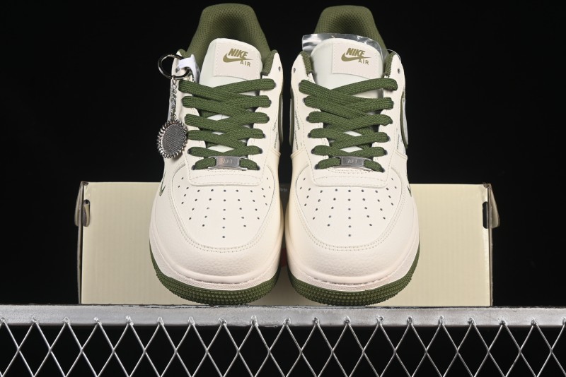 Nike Air Force 1 '07 Low Supreme Collaboration Military Green Multi Swoosh Casual Sneakers - XX3168-148