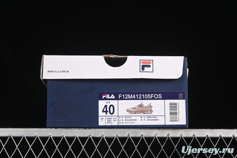 Fila Heritage Fluid Cat Paw 5.0 Retro Dad Shoes with Lace-Up Design - F12M412105FOS