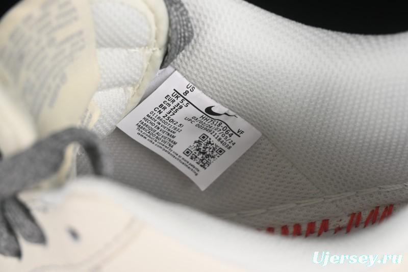 Nike Air Force 1 '07 Low Stussy Collaboration Beige Mini Swoosh Casual Sneakers - HH7518-064