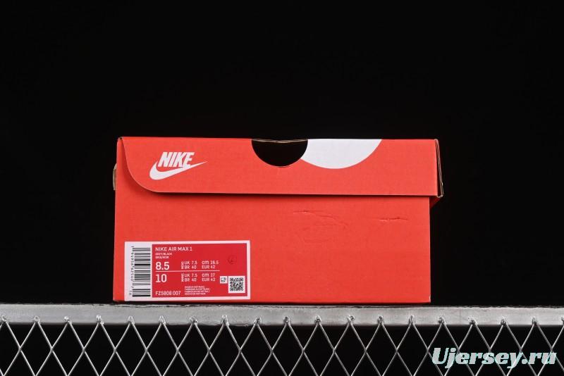 Nike Air Max 1 Retro Running Shoes with Half-Sole Air Cushion - FZ5808-007