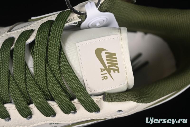 Nike Air Force 1 '07 Low Supreme Collaboration Military Green Multi Swoosh Casual Sneakers - XX3168-148