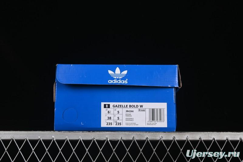 Adidas Originals Gazelle Bold JR4244 Collaboration Low-Top Platform Sneakers with Slip-Resistant Durable Sole