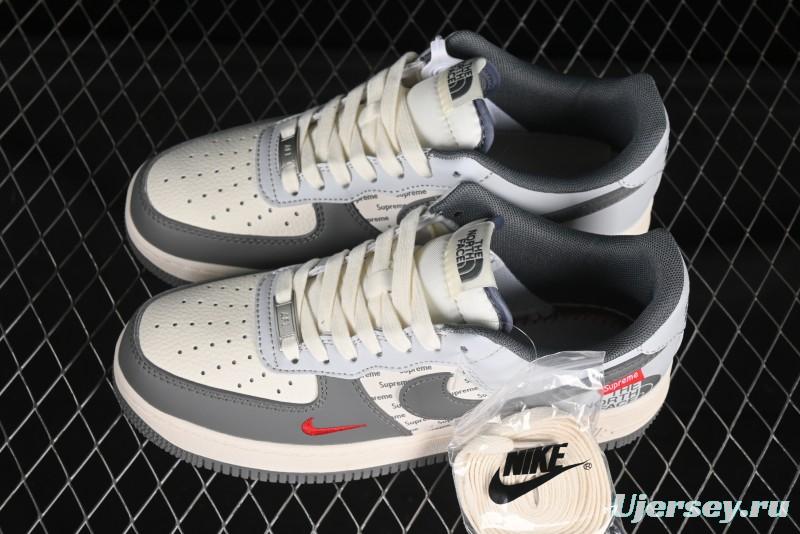 Nike Air Force 1'07 Low The North Face Collaboration Grey Multi-Tone Casual Sneakers - JJ2508-715