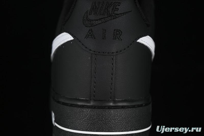 Nike Air Force 1 '07 Low Casual Sneakers in Black & White with Hemp Rope Detailing - ZH0316-073