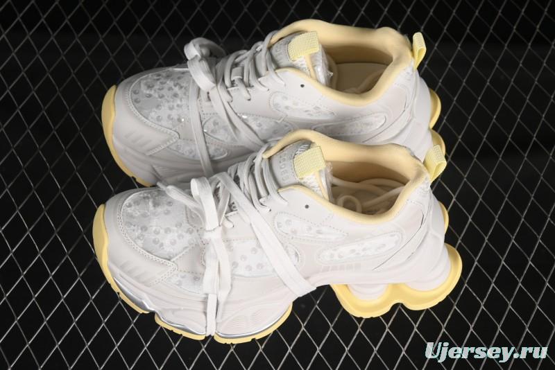 GG-CC Star Same Style Lace-up Hollow Out Dad Shoes with 5cm Height Increasing Sole - G25U9988