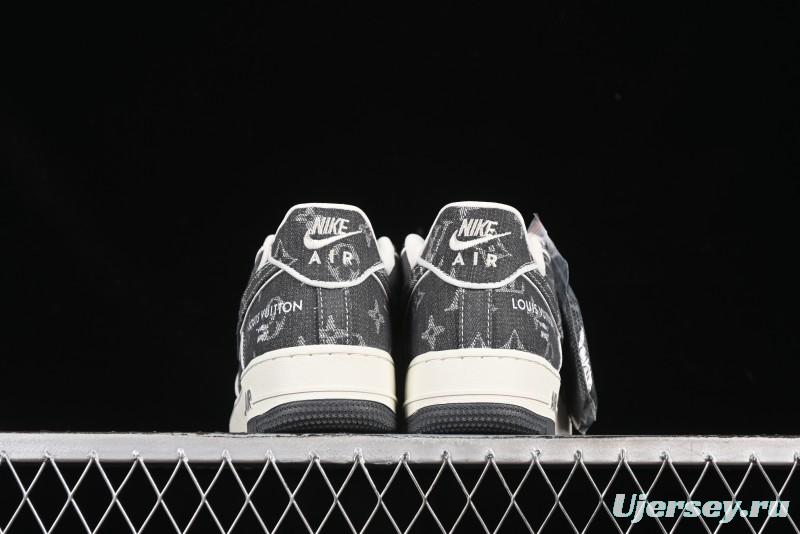 Nike Air Force 1'07 Low LV Collaboration Black Denim Casual Sneakers - SC9207-530