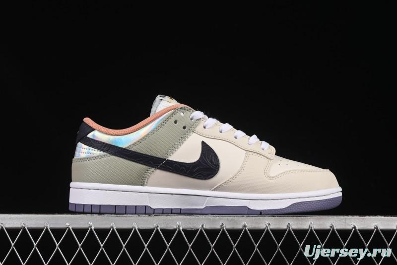 Nike Dunk Low Floral Swoosh Floral Theme Low-Top Casual Sneakers - HV5750-133