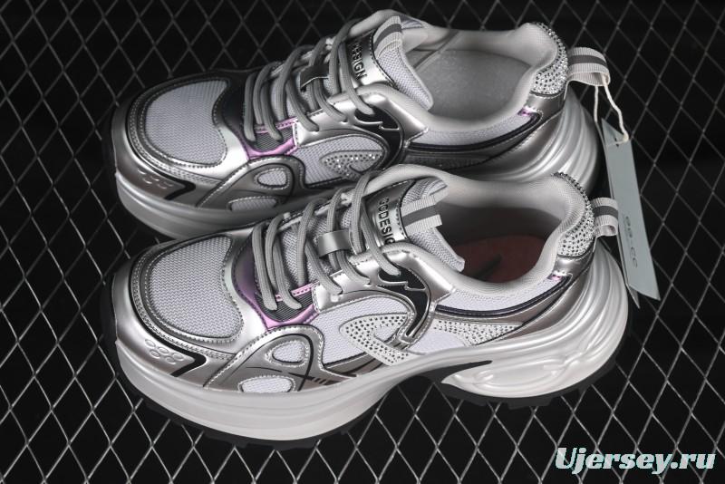 GG-CC 25ss New Platform Chunky Sneakers with 7CM Height Increase and Irregular Design - 668-2 Black