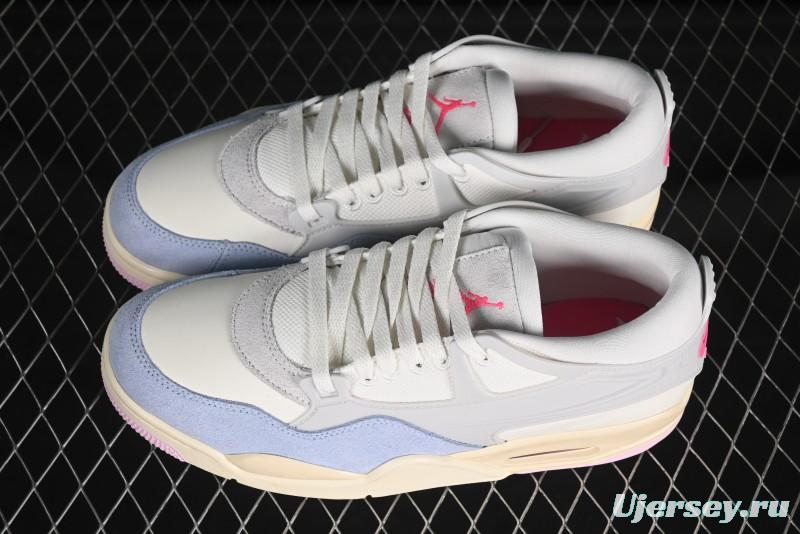 Nike Air Jordan 4 Remastered Retro Sneakers with Textile Mesh and Suede Upper - IB4466-025