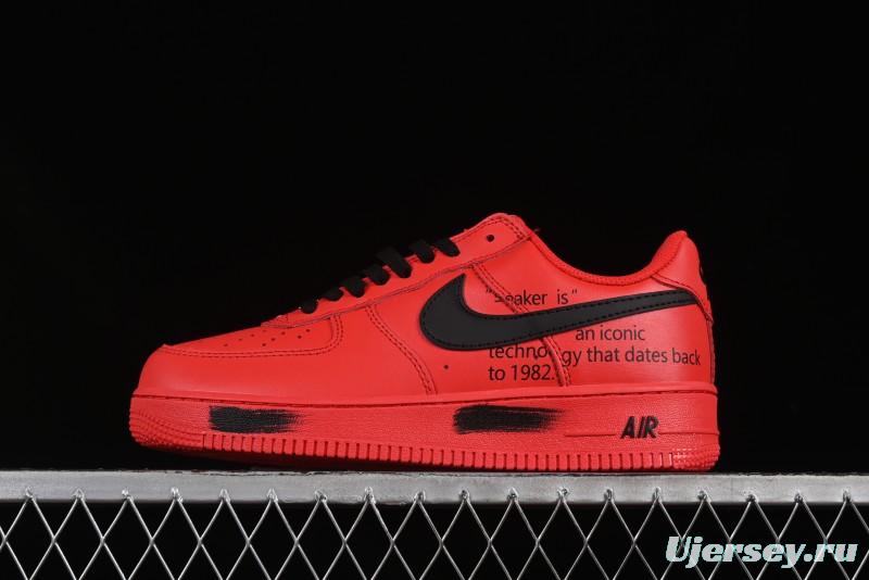 Nike Air Force 1'07 Low Watermelon Red Casual Sneakers with Full-Length Air Cushion - FD7039-600