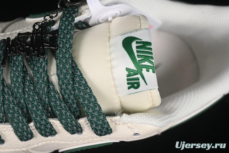 Nike Air Force 1 '07 Low Stussy Collaboration Green Swoosh Gum Sole Casual Sneakers - XX3168-138