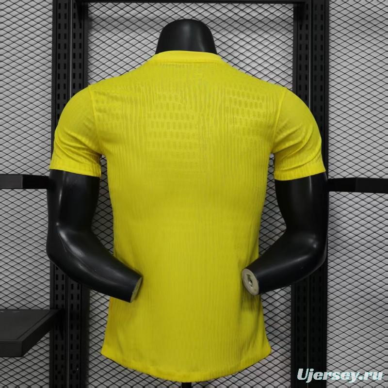 Player Version 25/26 Al-Ittihad Jeddah Yellow with Vertical Stripe Pattern Jersey