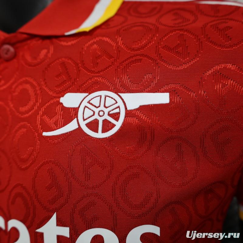 Player Version 25/26 Arsenal RED POLO Jersey
