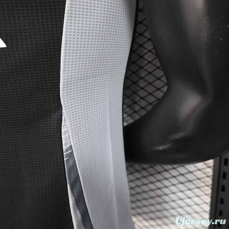 Player Version 2025 Algeria Black with White Arabic Sponsor Jersey