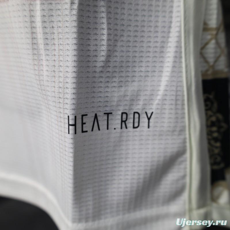 Player Version 2025 Algeria White with Islamic Geometric Pattern Jersey