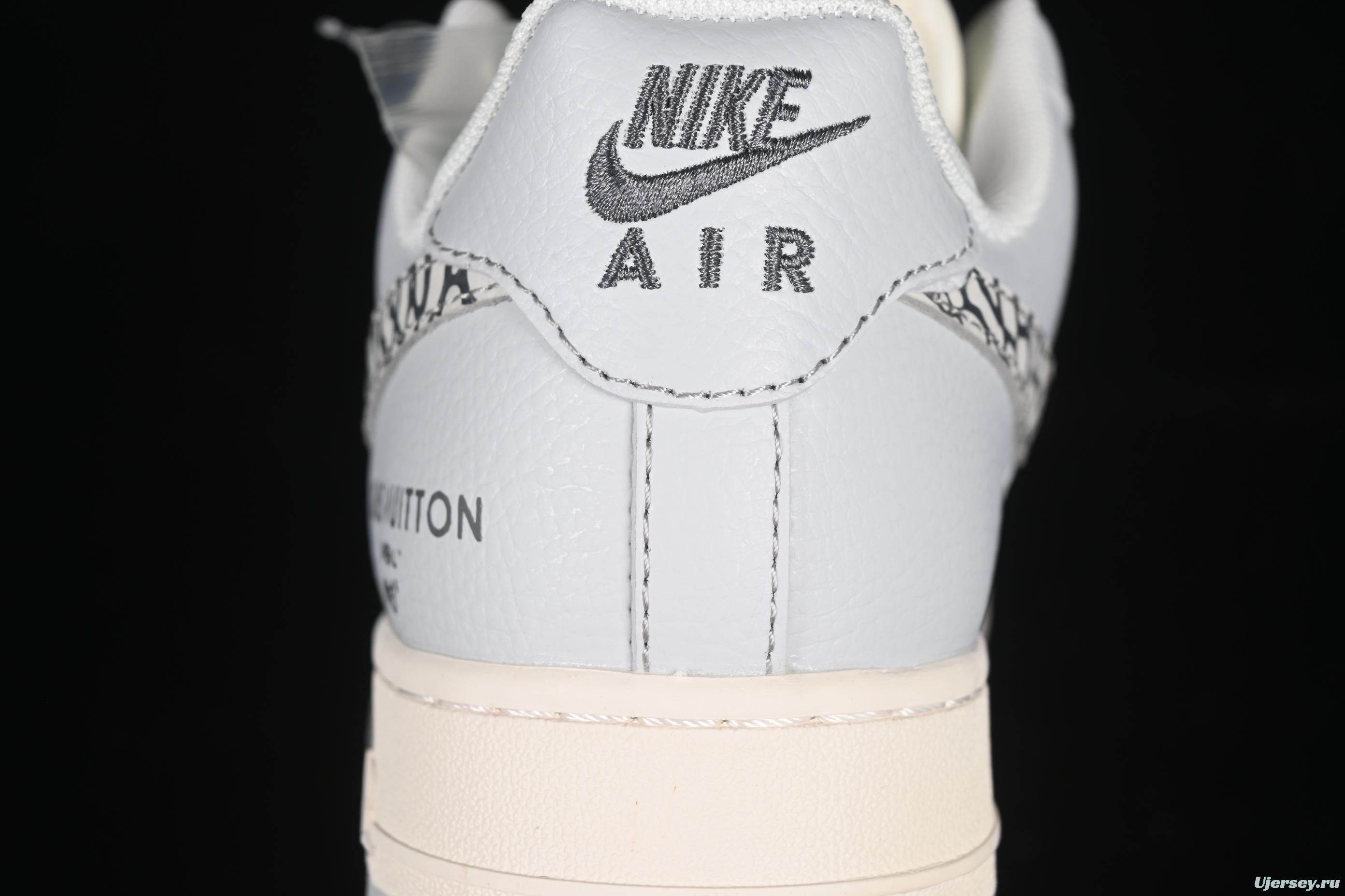 Nike Air Force 1'07 Low LV Collaboration Grey Blue Stone Texture Casual Sneakers - ZH2598-307