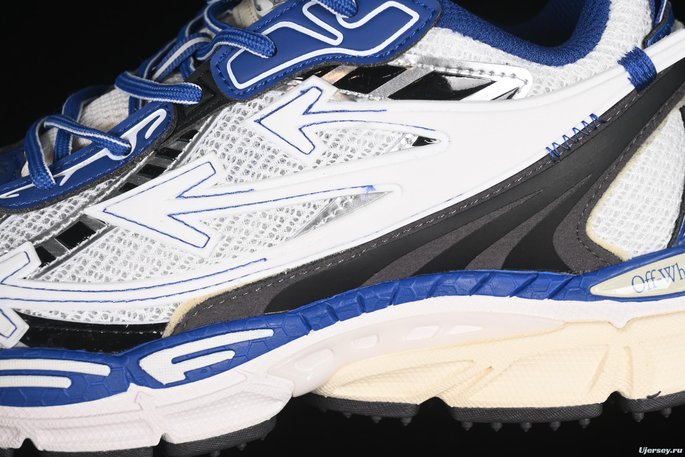 Off-White Be Right Low-Top Lifestyle Sneakers in White Blue - X.E5