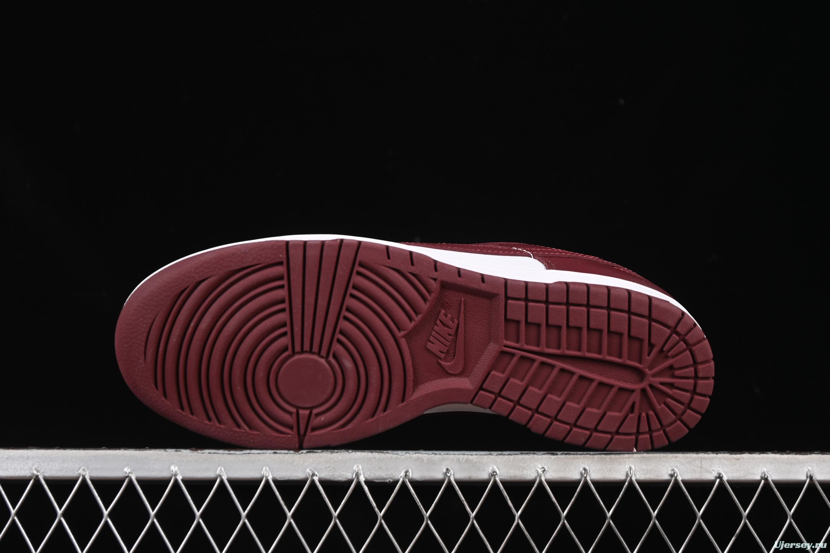 Nike SB Dunk Low Bordeaux Red Low-Top Casual Skate Shoes - DV0833-115