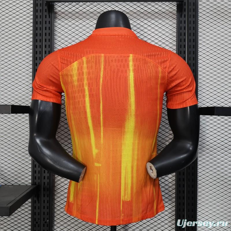 Player Version 25/26 FC Barcelona Orange with Flame Gradient Jersey