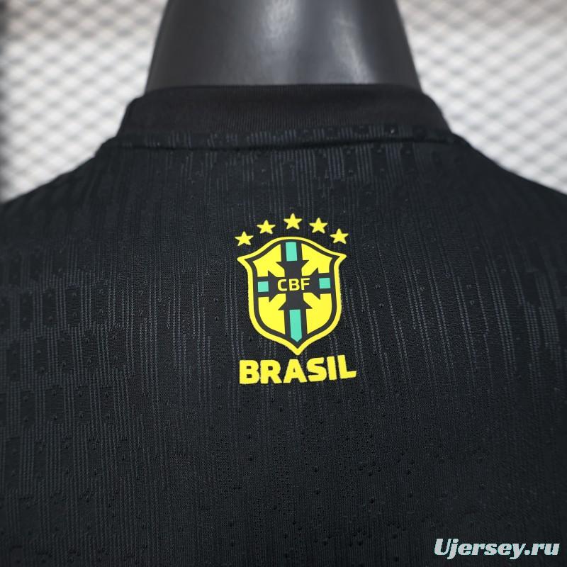 2025 Brazil National Team Special Edition Religious Concept Jersey - Christ the Redeemer Design - Dark Blue