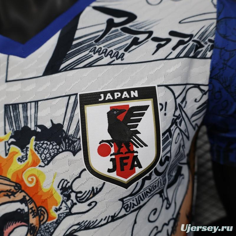 Player Version 2025 Japan Blue/White with One Piece Manga Jersey