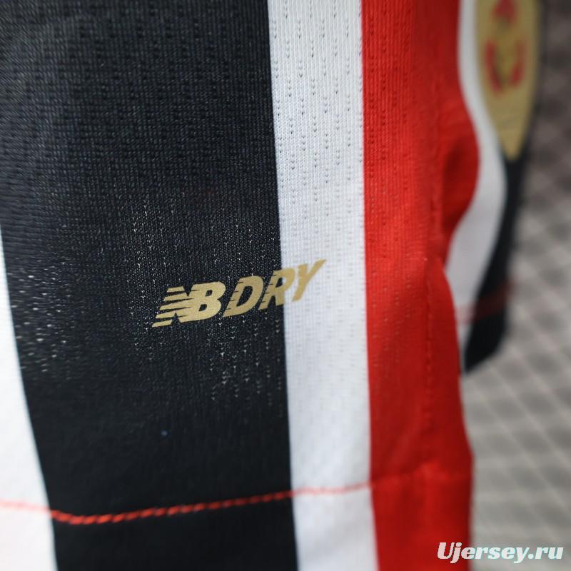 Player Version 25/26 Sao Paulo Home Jersey With Full Sponsors