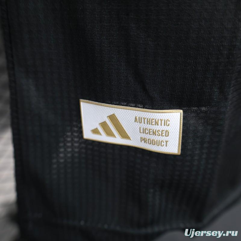 Player Version 2025 Algeria Black with Pink Ornamental Pattern Jersey