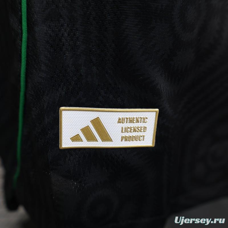 Player Version 2024-25 Tigres UANL Third Jersey - Black with Green Accents - CEMEX Sponsorship