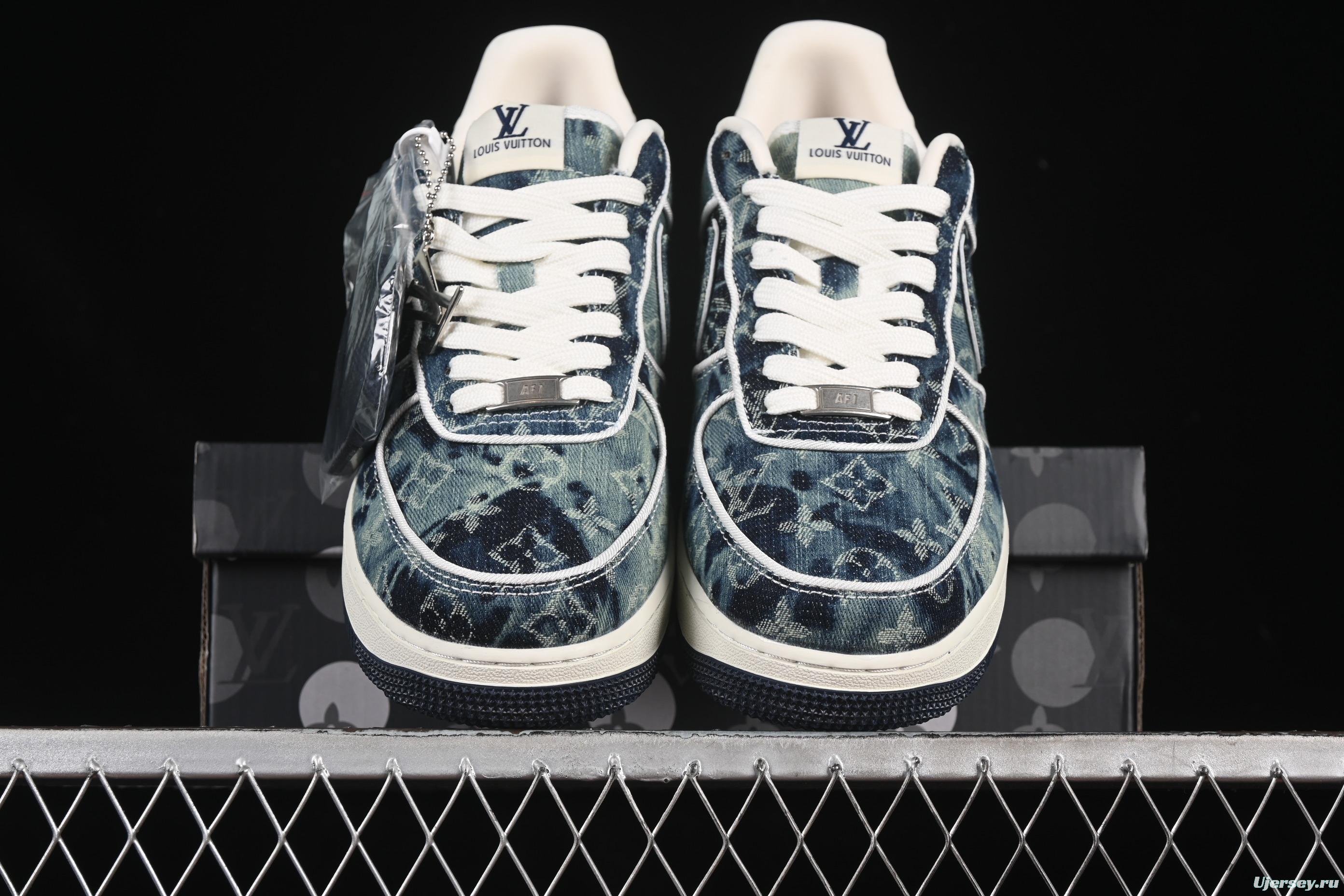 Nike Air Force 1 '07 Low LV Collaboration Blue Denim Casual Sneakers - SC9207-533