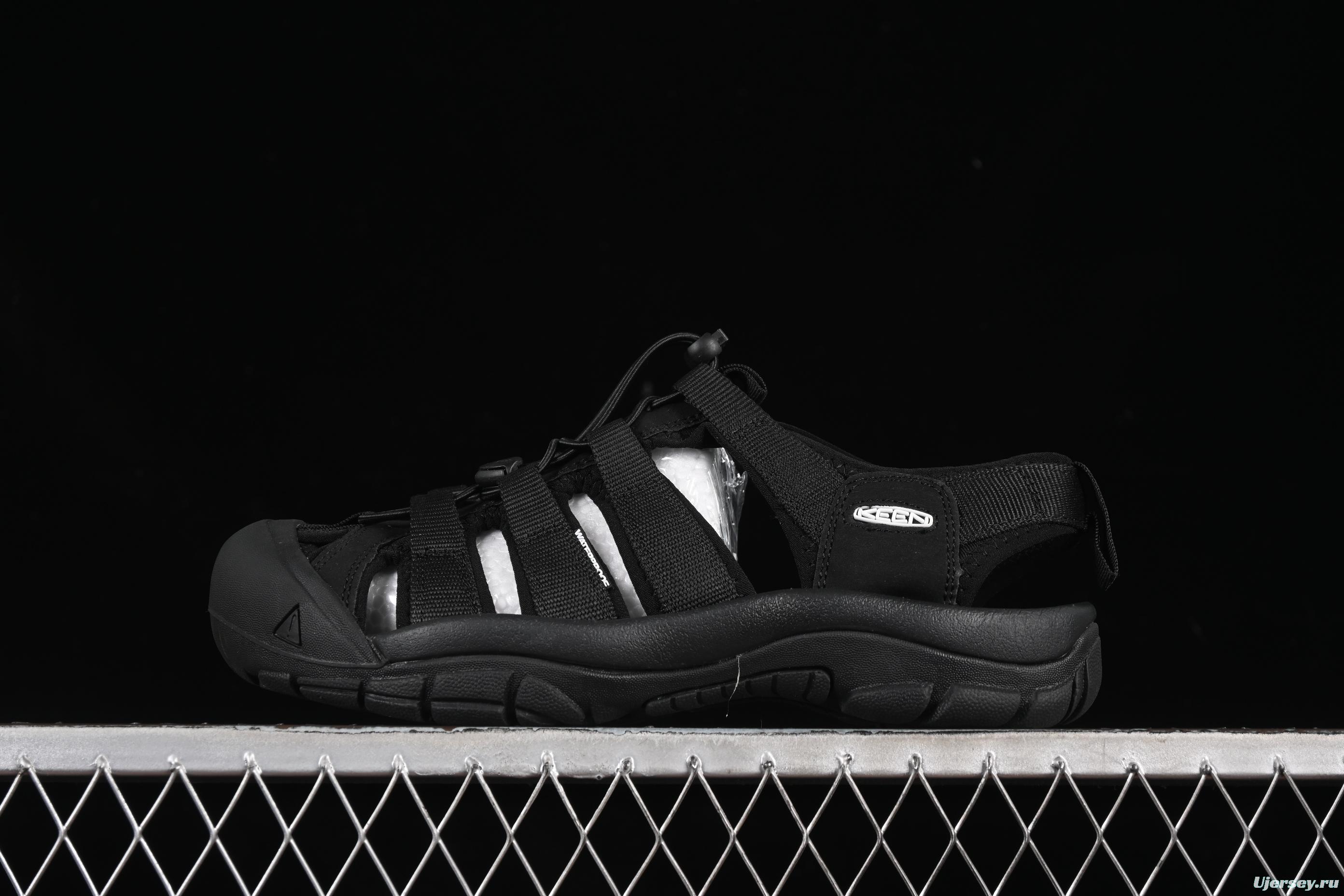 Keen Newport Summer Trendy Woven Elastic Strap Water Hiking Outdoor Sandals - 1022258 Black White