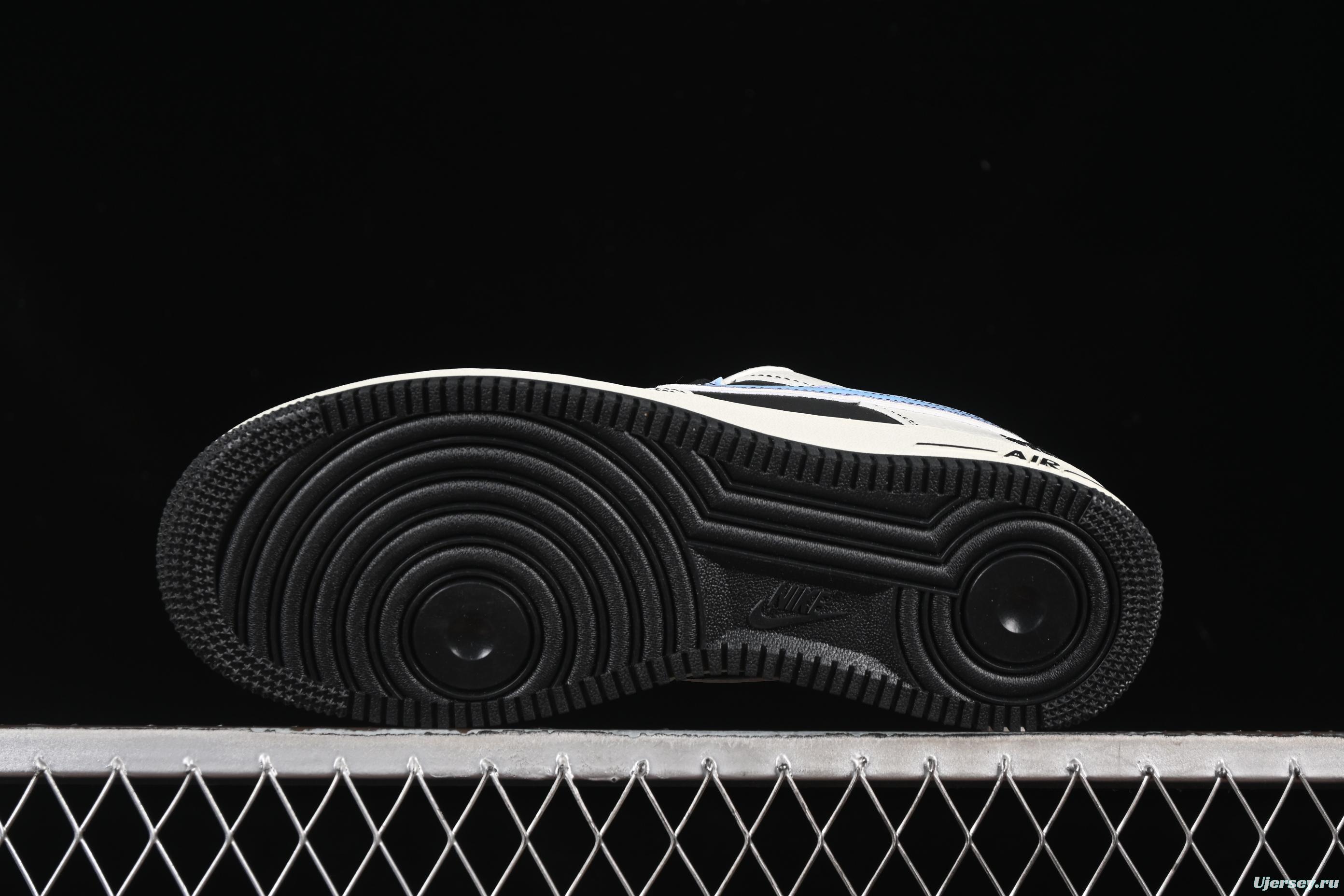 Nike Air Force 1'07 Low UN Collaboration Casual Sneakers in Black White Purple - SC9207-528