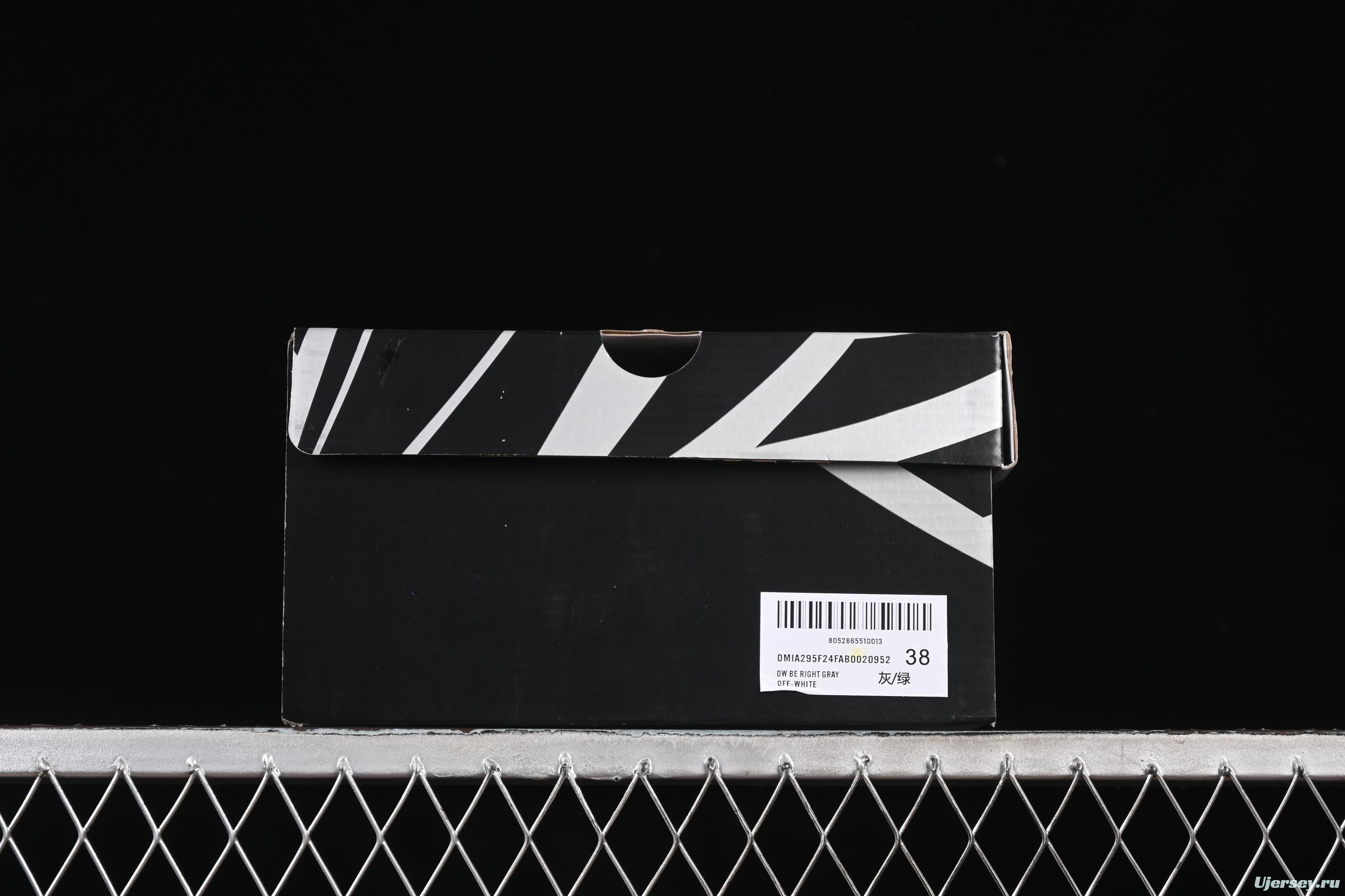 Off-White Be Right Low-Top Lifestyle Sneakers in Grey Green - C.D4