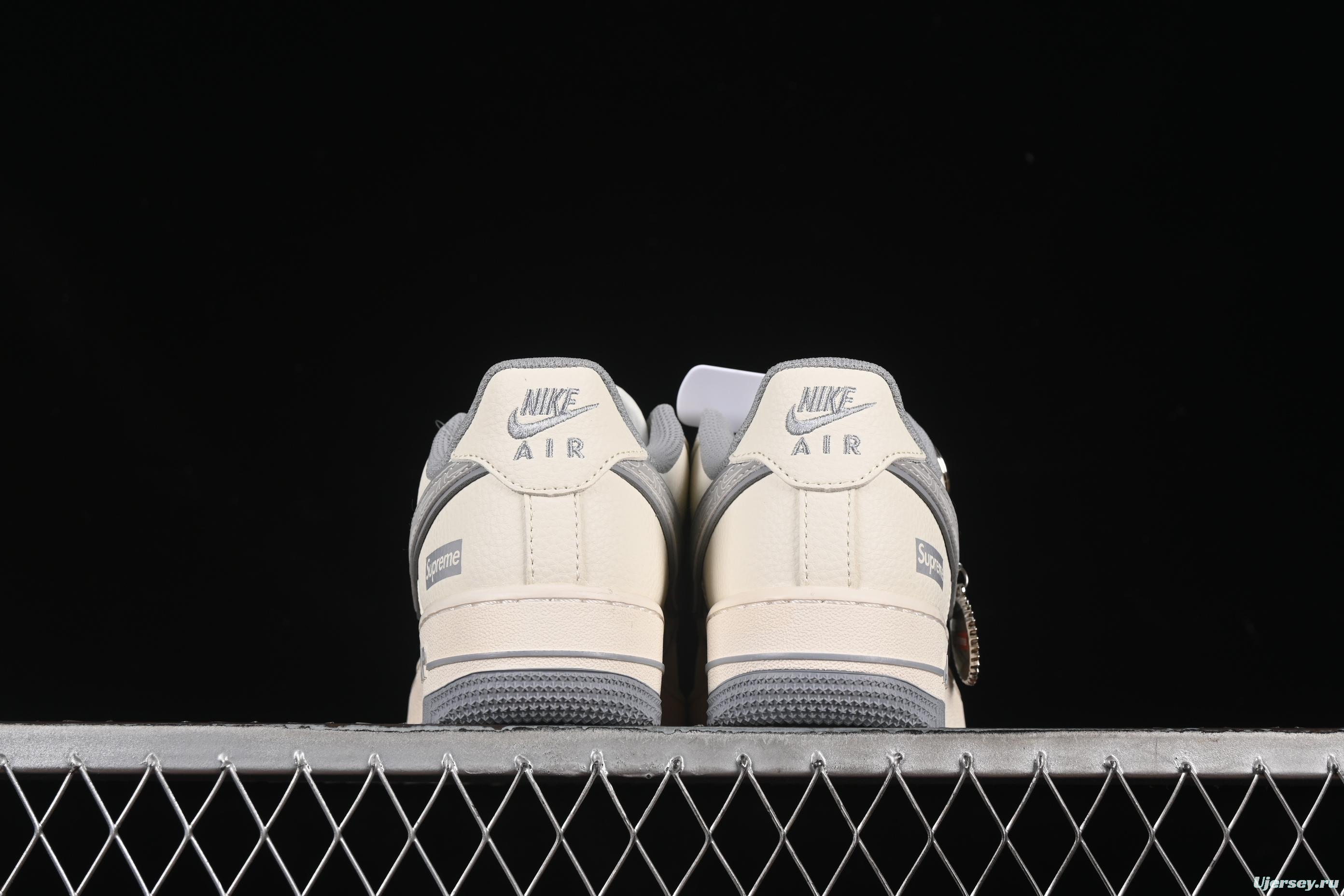 Nike Air Force 1 '07 Low Supreme Collaboration Beige Multi-Swoosh Casual Sneakers - XX3168-147