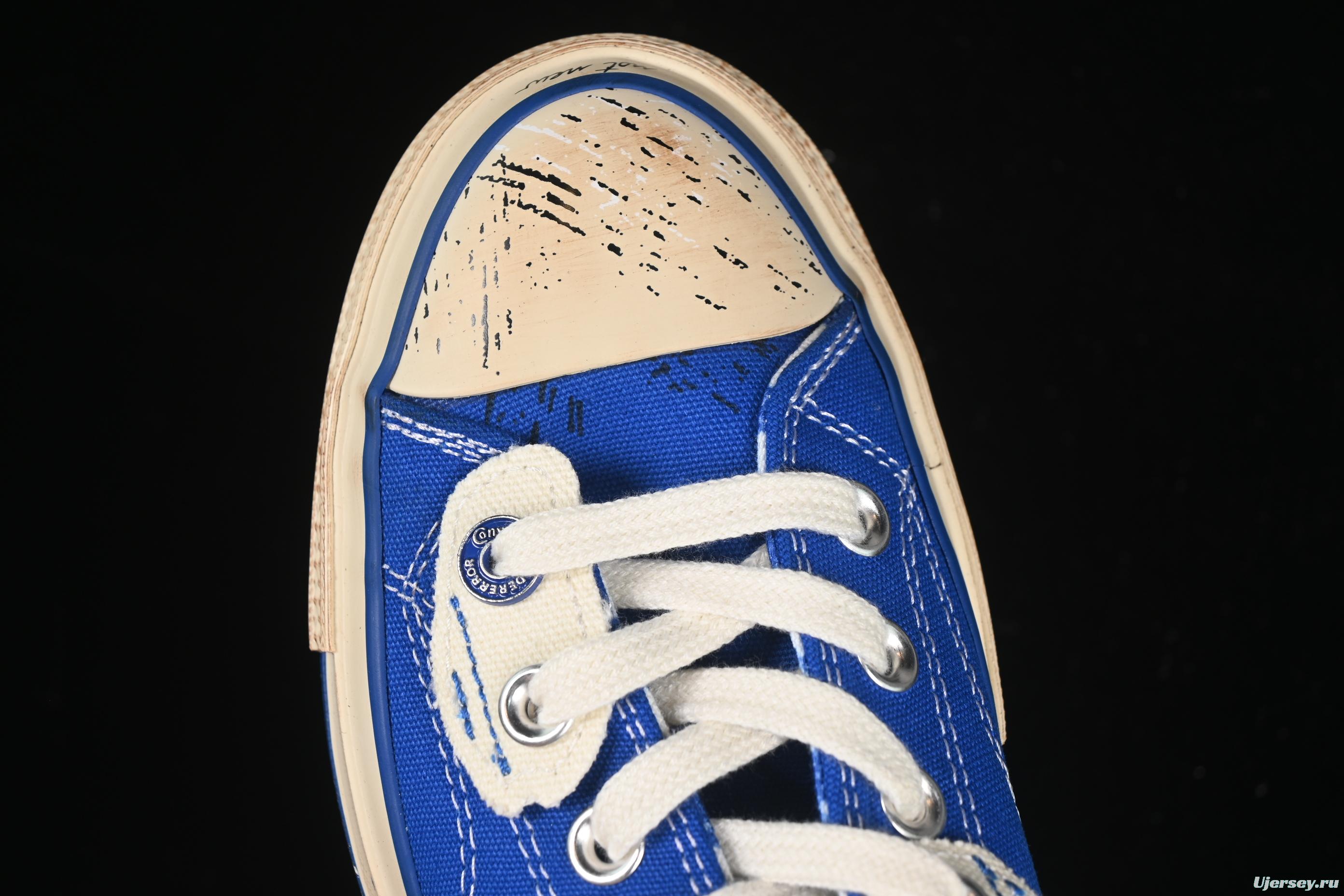 Ader Error x Converse Low Top Casual Canvas Sneakers with Special Pattern Print and Transparent Sole - A05352C