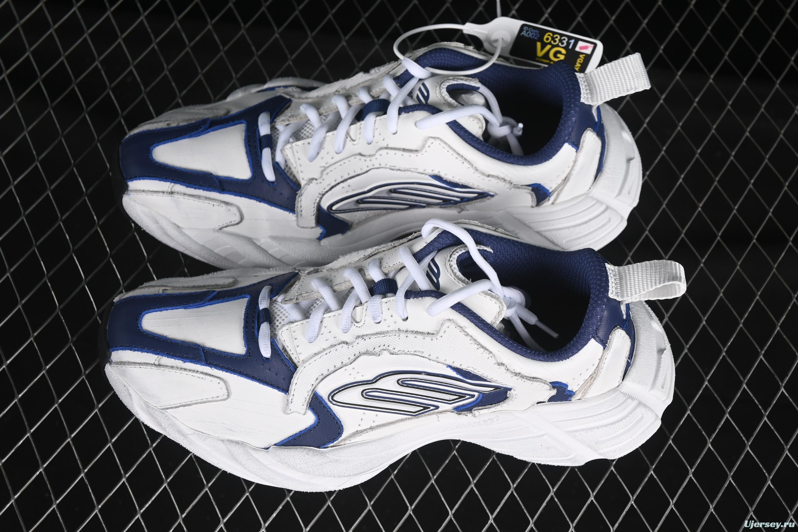 Balenciaga Monday Leather Round Toe Lace-Up Low Top Lifestyle Sneakers - WDWTS4090