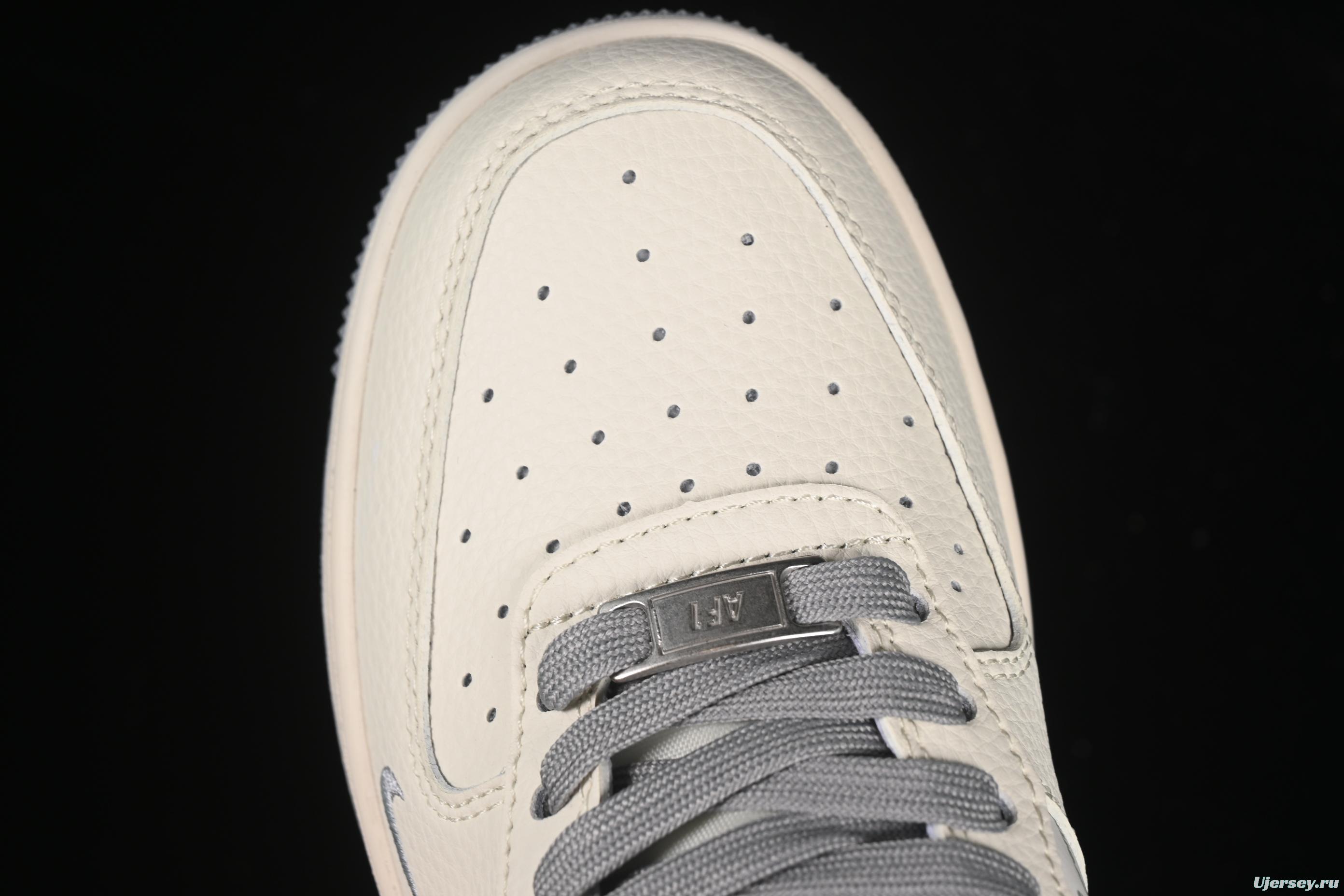 Nike Air Force 1 '07 Low Supreme Collaboration Beige Multi-Swoosh Casual Sneakers - XX3168-147