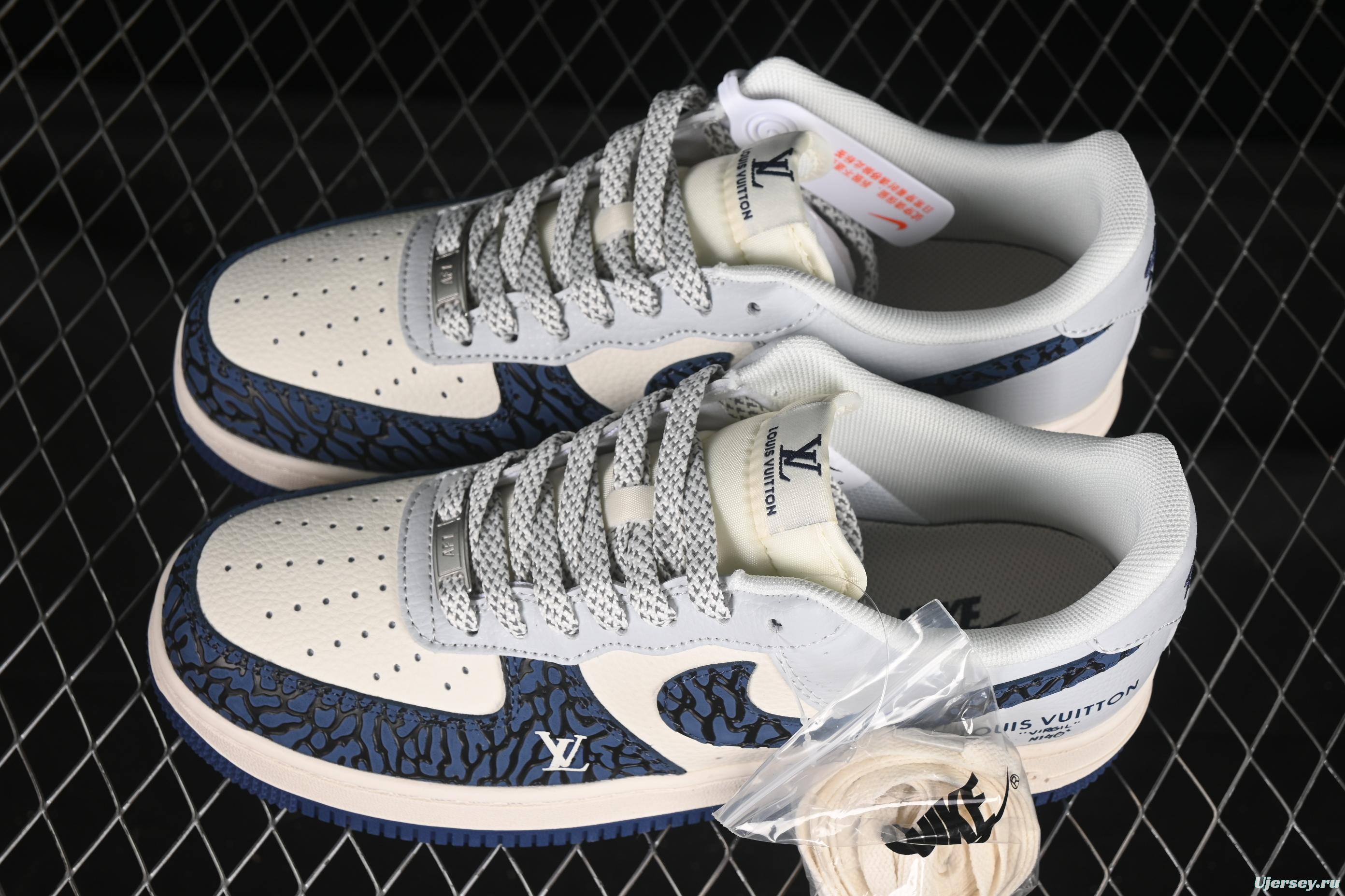 Nike Air Force 1 '07 Low LV Collaboration Blue Stone Grain Casual Sneakers - JJ2508-701