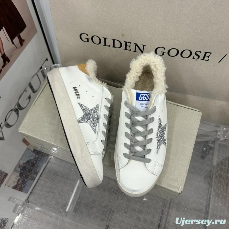 2025 Women GGDB White Silver Leather Sneakers MJ00260