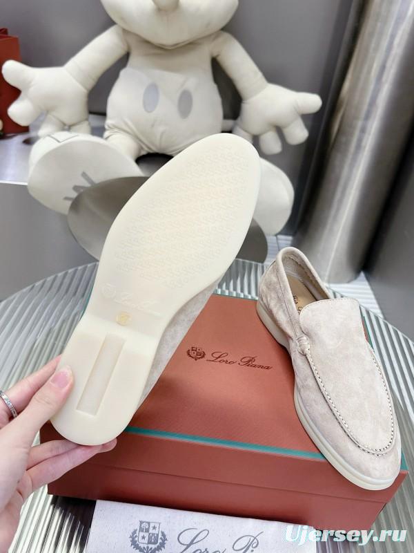 2024 Unisex Le Parmentier Beige Suede Loafers MJ00270