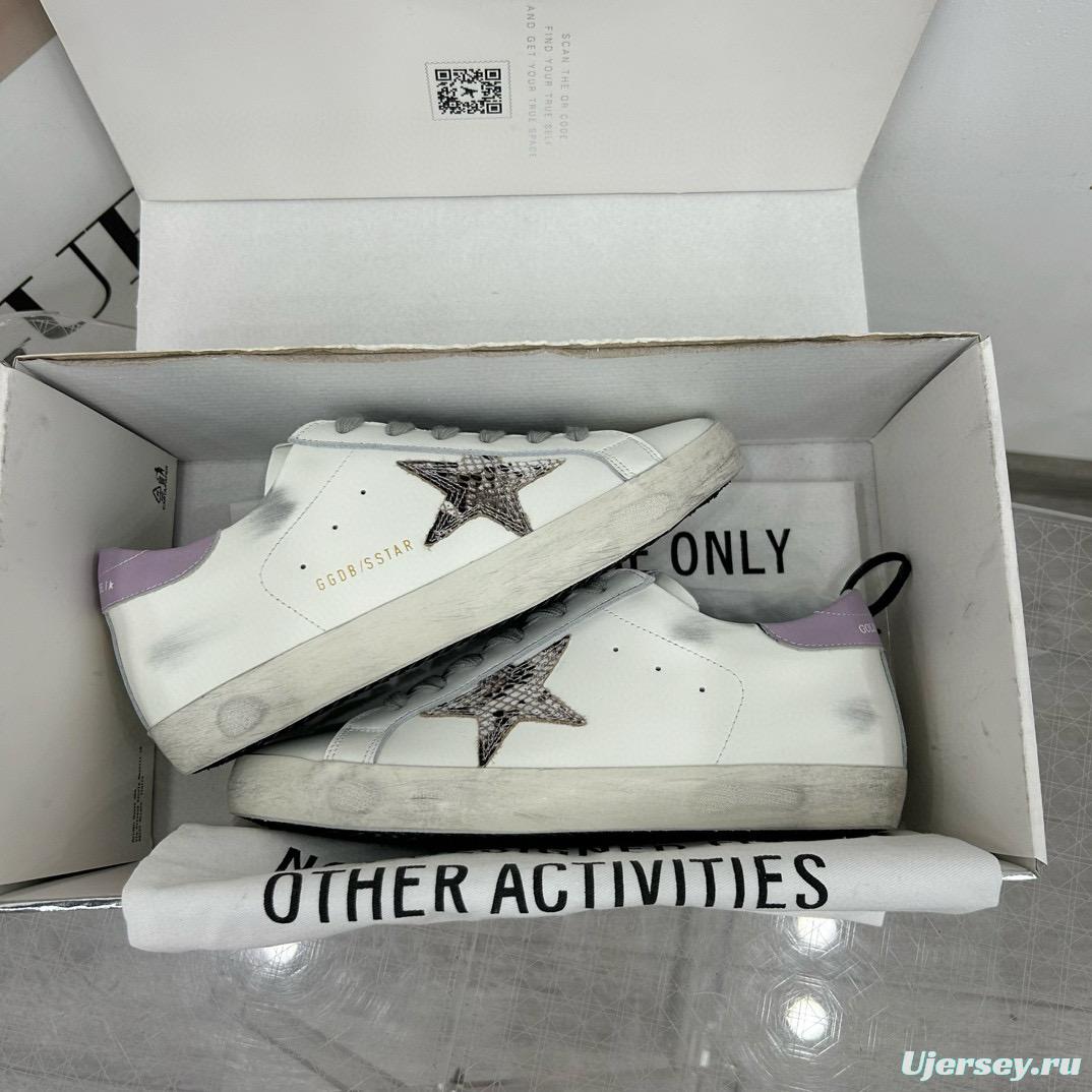 2025 Women GGDB White Grey Leather Sneakers