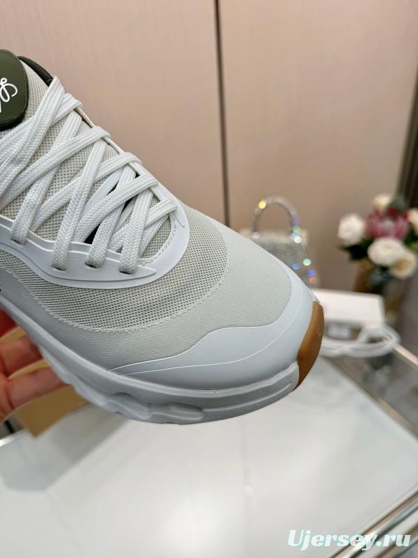 2025 Unisex Loewe White Mesh Sneakers Collaboration KFY00300