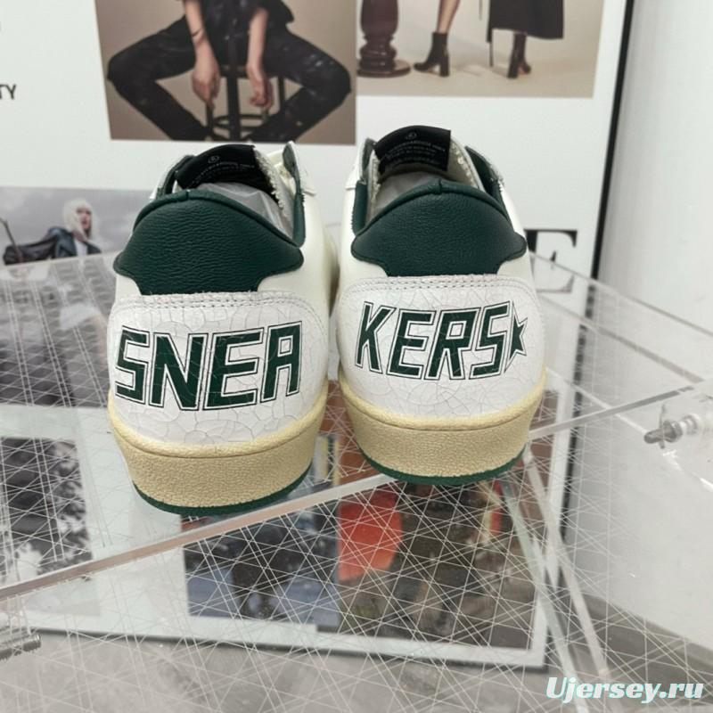 2024 Unisex GGDB White Green Leather Sneakers MJ00260