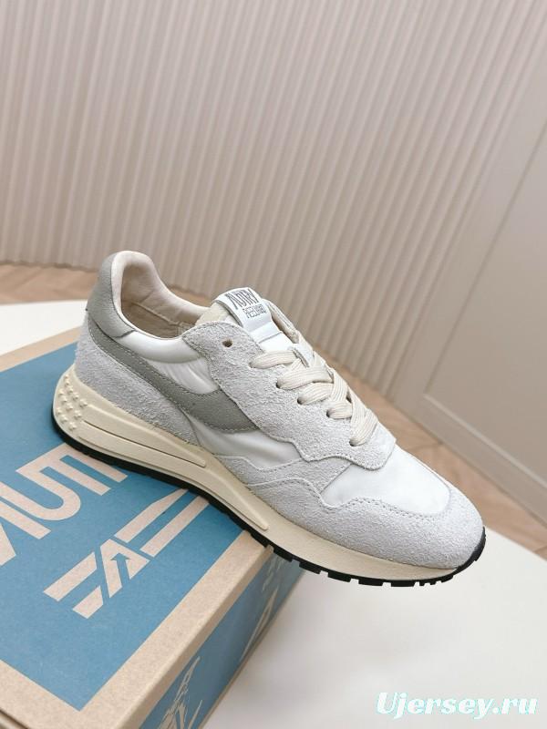 2024 Unisex Autry White Grey Leather Mesh Sneakers MJ00330