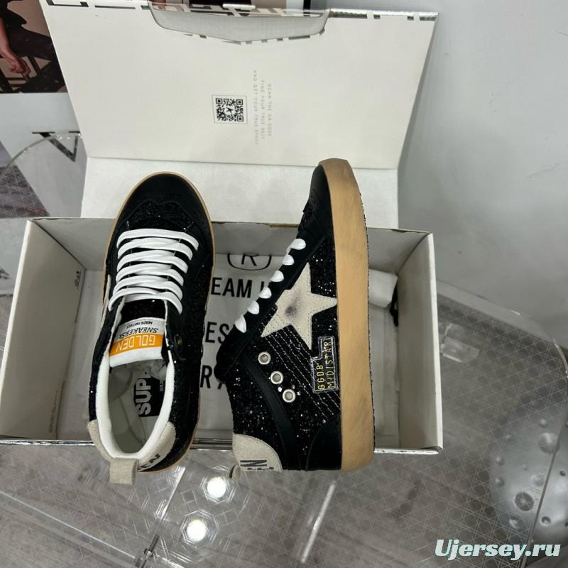2024 Unisex GGDB Black White Suede High-top Sneakers MJ00300