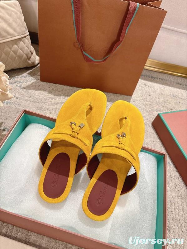 2025 Slippers LP Yellow Suede Slippers LY00250