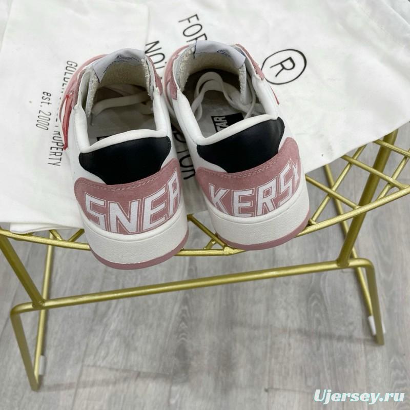 2024 Unisex GGDB White Pink Red Leather Suede Sneakers MJ00260