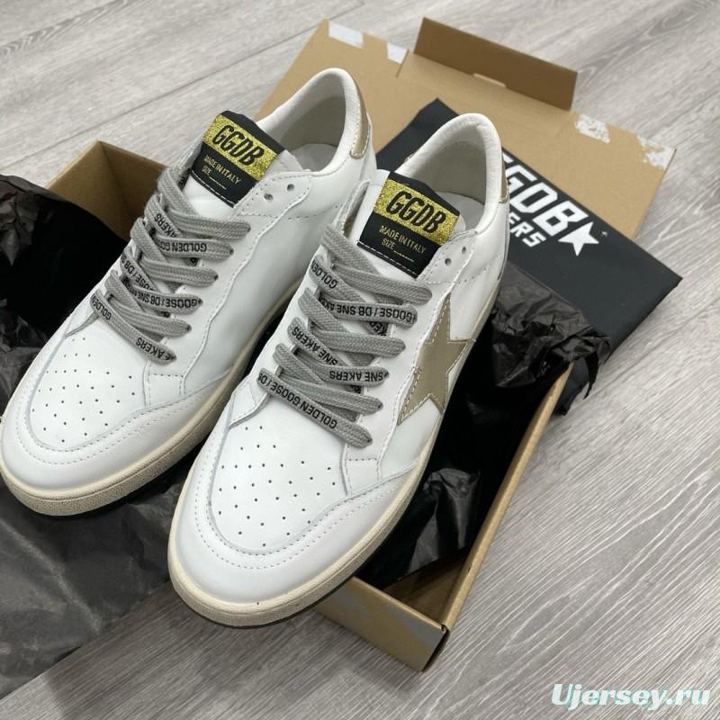 2024 Unisex GGDB White Gold Leather Sneakers MJ00260