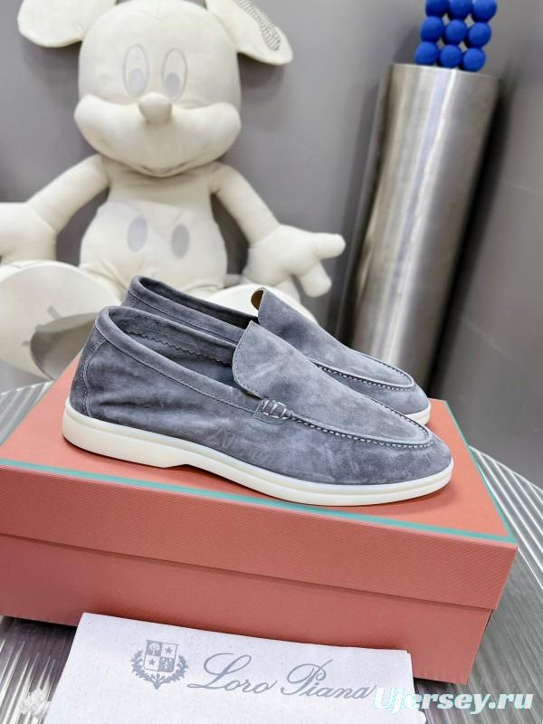 2025 Men LP Gray Suede Loafers LY00260