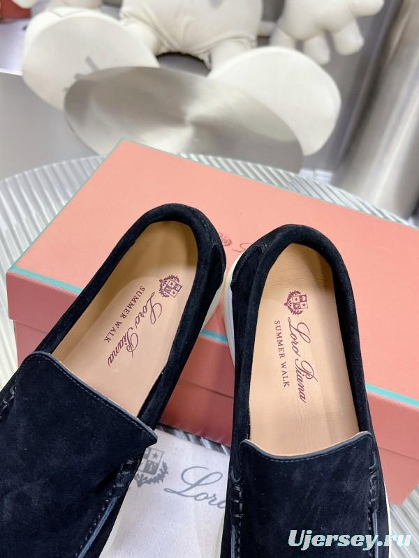2025 Men LP Black Suede Loafers LY00260